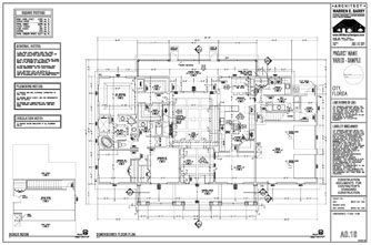 Custom Home Plans, dimensioned floor plan